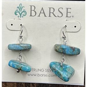 Barse Sedona Earrings- Turquoise- Sterling Silver- NWT
